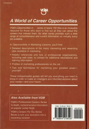 Opportunities in Marketing Careers (Ciltli) Margery Steinberg VGM Care
