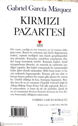 Kırmızı Pazartesi Gabriel Garcia Marouez Can Yayınları %57 indirimli