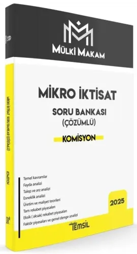 MÜLKİ MAKAM Mikro İktisat Soru Bankası Çözümlü
