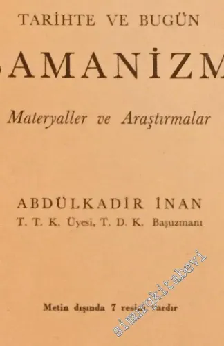 Tarihte ve Bugün Şamanizm:  Materyaller ve Araştırmalar -        1954