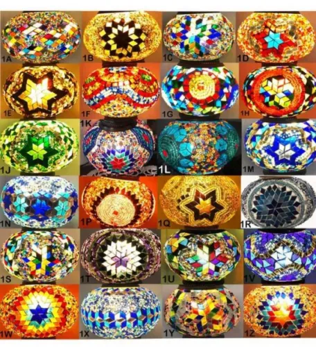 Otantik Mozaik Lamba 9'lu Lambader (No: 3 Cam) Otantik Mozaik Lamba 9'lu Lambader (No: 3 Cam)