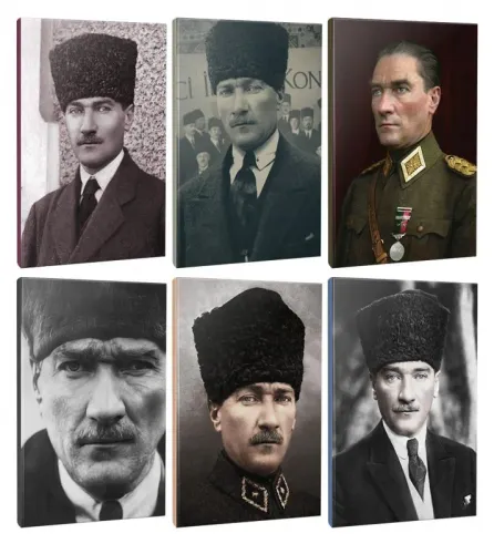 6lı Atatürk- Çizgili Okul Defteri Seti 64 Sayfa 13,5x19,5cm -3 