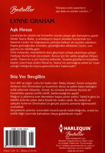 Aşk Hırsızı - Söz Ver Sevgilim Lynne Graham Harlequin %16 indirimli