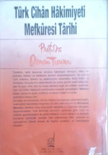 Türk Cihan Hakimiyeti Mefkuresi Tarihi (Cilt 1-2) Prof.Dr.Osman Turan 
