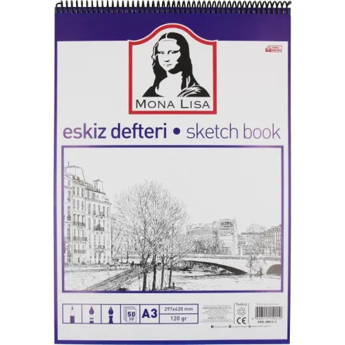 Monalisa Eskiz Defteri A3 120 g 50 yp Telli