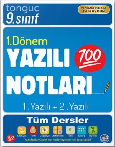 Tonguç Akademi 9. Sınıf Yazılı Notları 1. Dönem 1 ve 2. Yazılı
