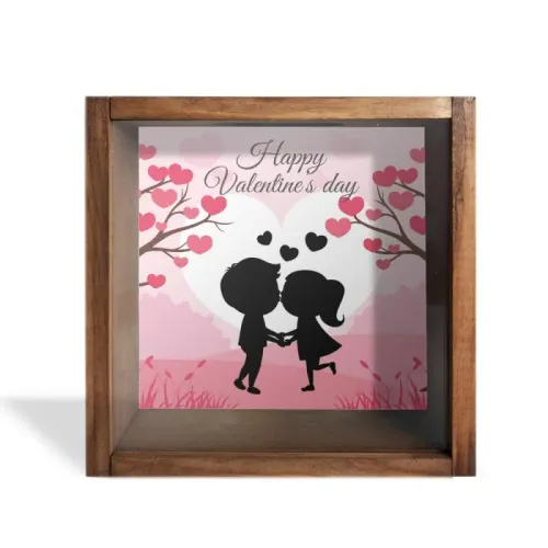 Camlı Ahşap Kumbara Happy Valentine's Day - Halkkitabevi Camlı Ahşap Kumbara Happy Valentine's Day - Halkkitabevi