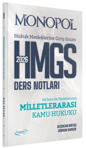 Monopol Yayınları 2026 HMGS Milletlerarası Kamu Hukuku Ders Notları