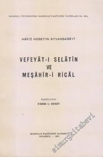 Vefeyat-ı Selahattin ve Meşahir-i Rical -