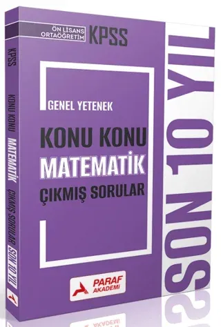 Paraf Akademi KPSS Ön Lisans Ortaöğretim Genel Yetenek Konu Konu Matem