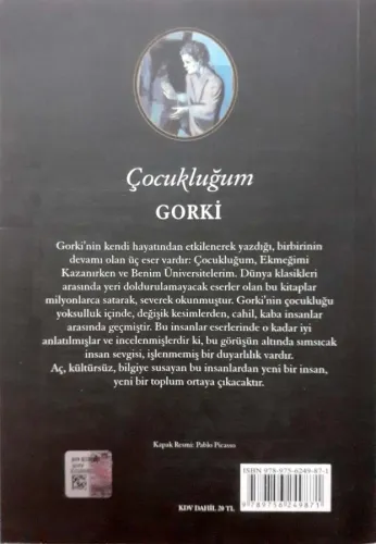 Çocukluğum Gorki İlya İzmir Yayınevi