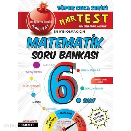 Nartest Yayınları 6. Sınıf Süper Zeka Matematik Soru Bankası Nartest