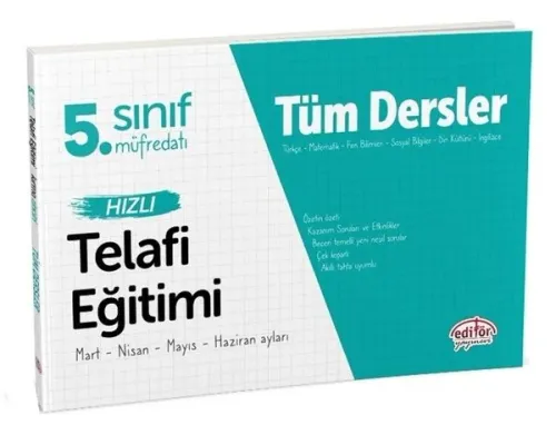 Editör Yayınları 5. Sınıf Tüm Dersler Hızlı Telafi Eğitimi Editör