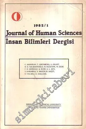 İnsan Bilimleri Dergisi: Journal of Human Sciences - Cilt: 1, Sayı: 1, 1982