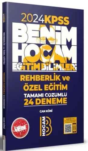 Benim Hocam Yayınları 2024 Eğitim Bilimleri Rehberlik ve Özel Eğitim Tamamı Çözümlü 24 Deneme