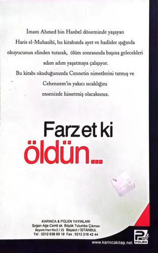 Farzet ki Öldün Haris el-Muhasibi Polen