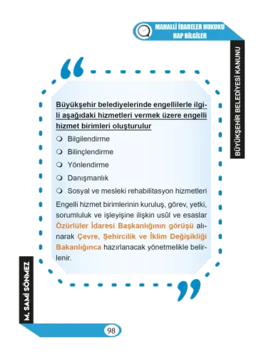 SÜRELER ve HAP BİLGİLER -Mahalli İdareler Hukuku