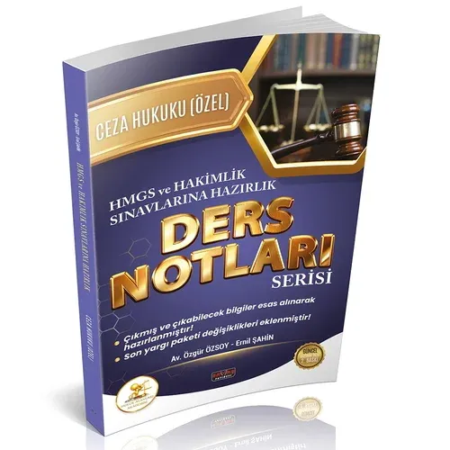 HUKAL HMGS-HAKİMLİK Ceza Hukuku Özel Hükümler Ders Notları