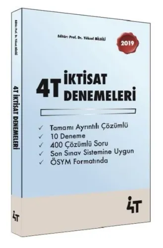 4T Yayınları 2026 KPSS A Grubu İktisat 10 Deneme Çözümlü