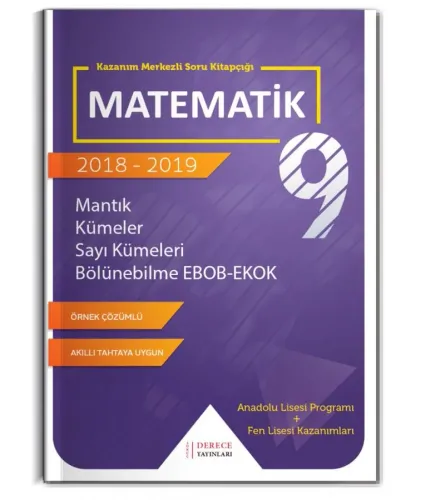...Derece 9. Sınıf Mantık Kümeler Sayı Kümeleri Bölünebilme Ebob - Ekok