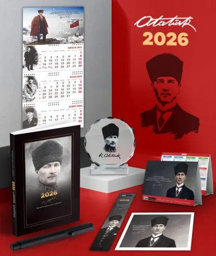 2026 Atatürk Komutan Ajanda - Sakarya Duvar Takvimi - Masa Takvimi - A