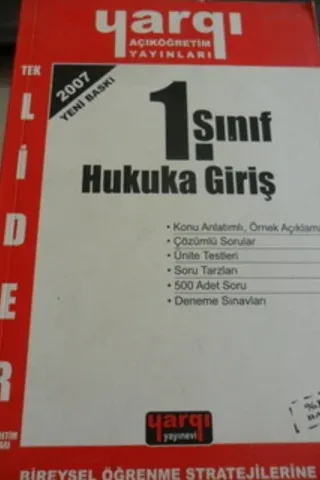 1. Sınıf Hukuka Giriş