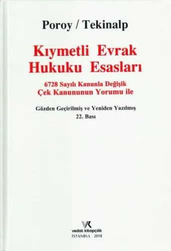 Kıymetli Evrak Hukuku Esasları