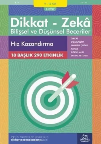 Hız Kazandırma ( 9 - 10 Yaş 3 Kitap, 290 Etkinlik );Dikkat – Zekâ & Bi