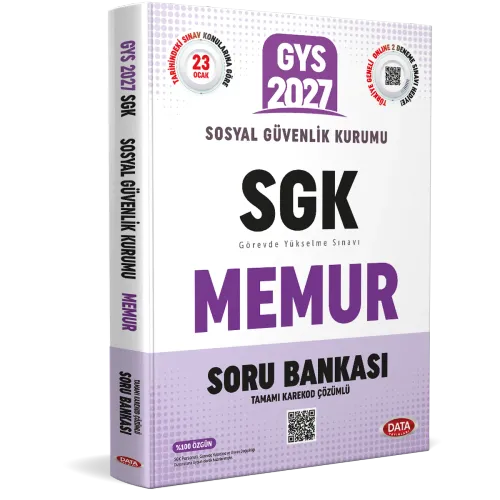 Data Yayınları 2027 Sosyal Güvenlik Kurumu (SGK) Memur GYS Soru Bankası - Tamamı Karekod Çözümlü