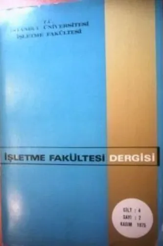 İşletme Fakültesi Dergisi / Kasım 1994 Sayı 2
