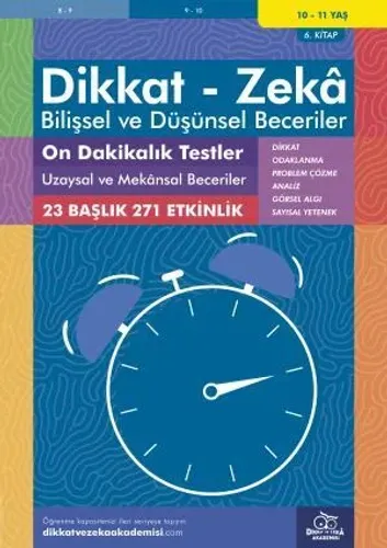 On Dakikalık Testler - Uzaysal ve Mekansal Beceriler (10 - 11 Yaş) - Dikkat Zeka