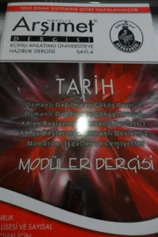 Tarih Modüler Dergisi Sayı: 4