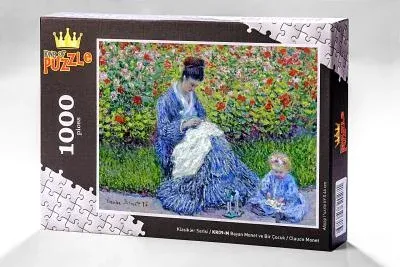 Klasikler Serisi - Bayan Monet ve Bir Çocuk  Claude Monet 1000 Parça Puzzle