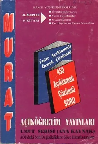 4. Sınıf Kamu Yönetimi F Kitabı
