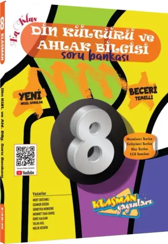 Klasman Yayınları 8. Sınıf Din Kültürü ve Ahlak Bilgisi Soru Bankası