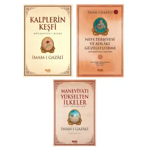 İmam-ı Gazali Seti Kalplerin Keşfi - Nefs Terbiyesi - Maneviyatı Yükselten İlkeler 3'lü Set