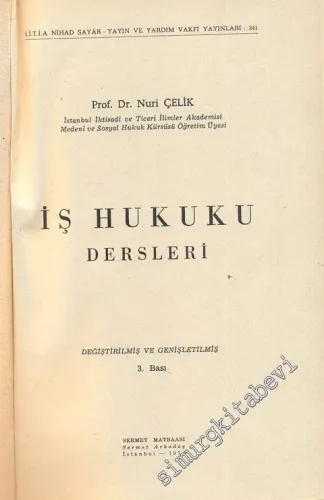 İş Hukuku Dersleri -