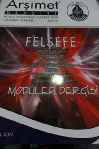 Felsefe Modüler Dergisi Sayı: 5