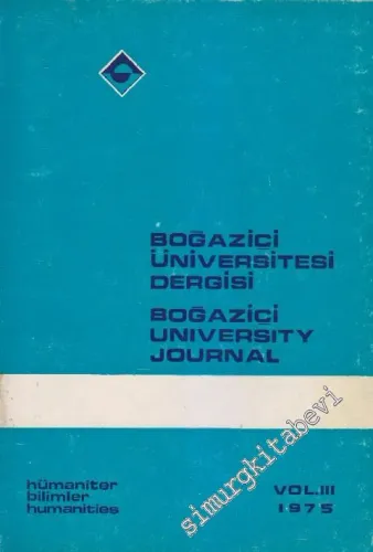 Boğaziçi Üniversitesi Dergisi - Sayı: 3      Ocak 1975