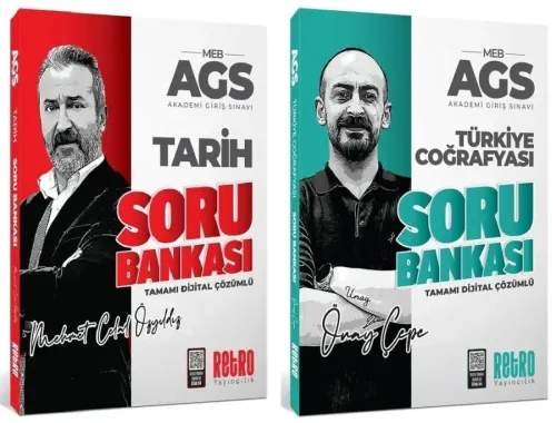 Retro Yayıncılık 2026 MEB-AGS Tarih ve Türkiye Coğrafyası Soru Bankası 2'li Set