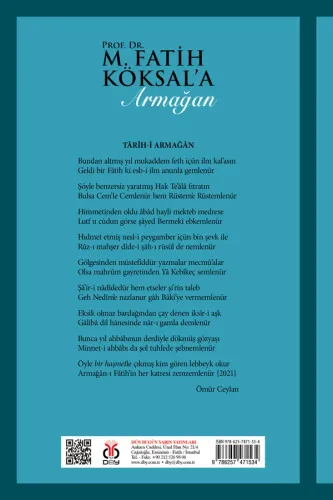 Prof. Dr. M. Fatih Köksal'a Armağan Giyasi Babaarslan Prof. Dr. M. Fatih Köksal'a Armağan Giyasi Babaarslan
