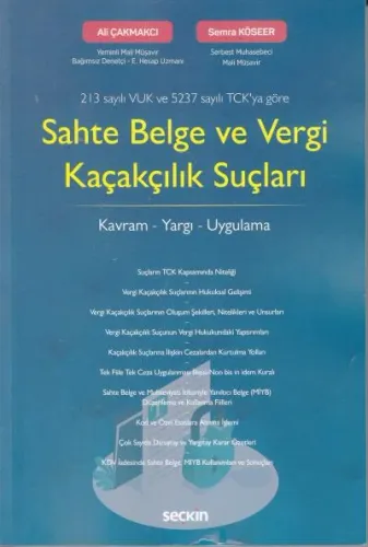 Sahte Belge ve Vergi Kaçakçılık Suçları