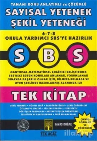 SBS Tamamı Konu Anlatımlı ve Çözümlü Sayısal Yetenek Şekil Yeteneği - Tek Kitap