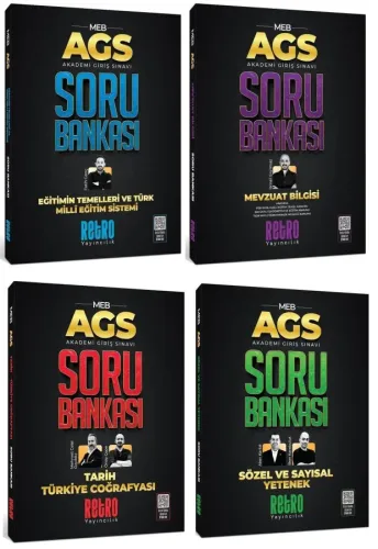 Retro Yayıncılık MEB AGS Soru Bankası 4'lü Set