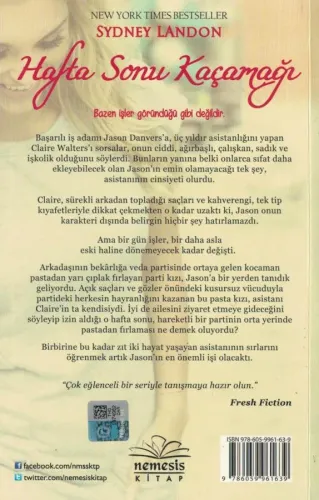 Hafta Sonu Kaçamağı Sydney Landon Nemesis Kitap %55 indirimli