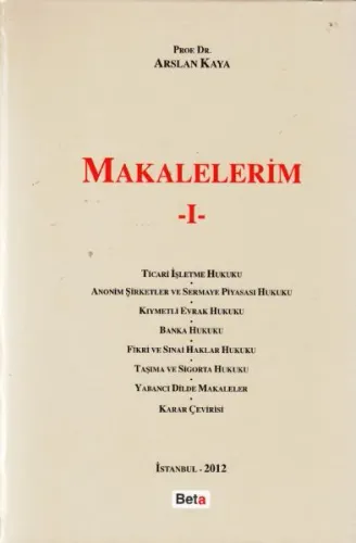 Makalelerim - I -