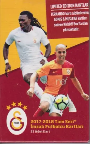 Galatasaray 2017-18 Tam Seri İmzalı Futbolcu Kartları ( 21 Adet Kart) - İADESİZ