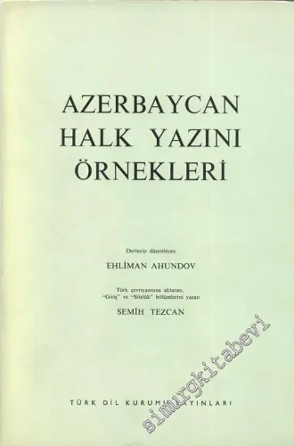 Azerbaycan Halk Yazını Örnekleri -