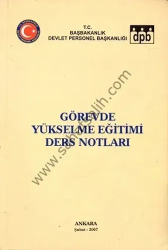 Görevde Yükselme Eğitimi Ders Notları