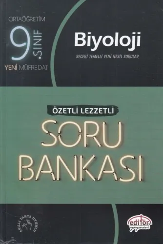 Editör 9. Sınıf Biyoloji Özetli Lezzetli Soru Bankası (Yeni)